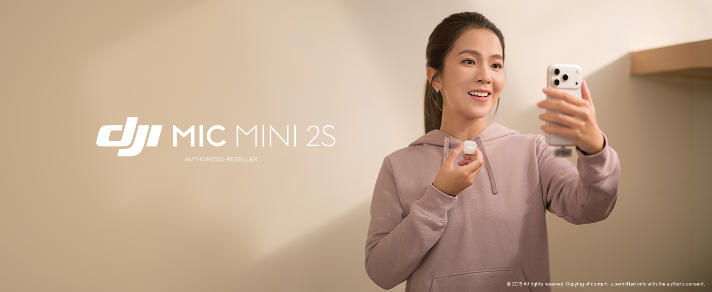 DJI Mic Mini 2S (1 TX + 1 Mobile RX + Charging Case) - banner